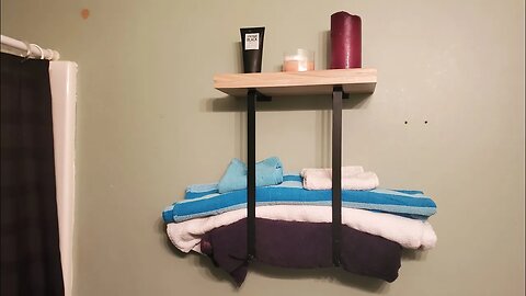 Towel Rack with Shelf and Hooks