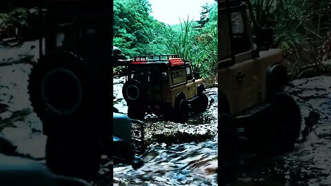 RC car TRX4 Defender D110 Pick up & Xtra Speed D90Rainy Day driving