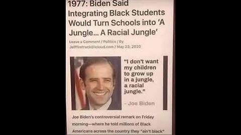 Biden racist speech, Black Community not the be all end all, Fanny Willis