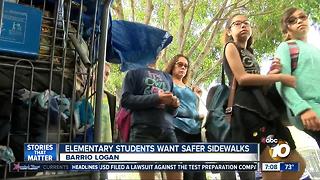 Elementary students want safe sidewalks
