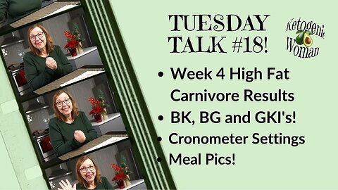 Tuesday Talk : High Fat Carnivore November Results | Cronometer Settings for 80/20 | Meal Pics