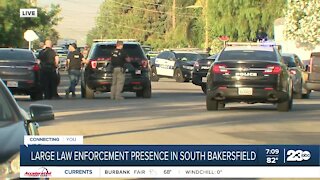 Large law enforcement presence in south Bakersfield