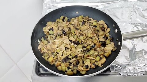 Eggplant with mushrooms easy to make