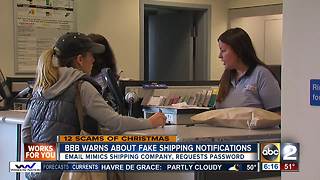 12 scams of Christmas: Watch for fake shipping notifications