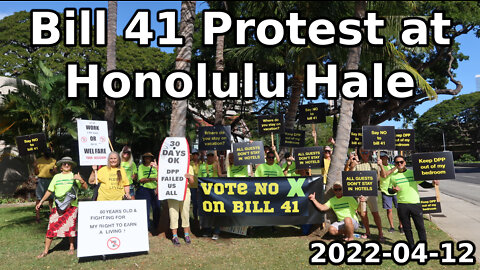 Bill 41 Protest at Honolulu Hale