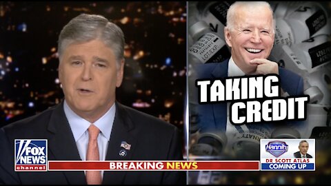 Hannity blasts Biden for taking credit for Trump's vaccine rollout