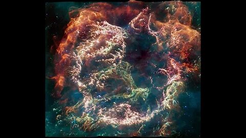 Exploring the Cosmic Artistry of Cassiopeia A in 3D: Marvels of a Supernova Remnant Rexux #shorts