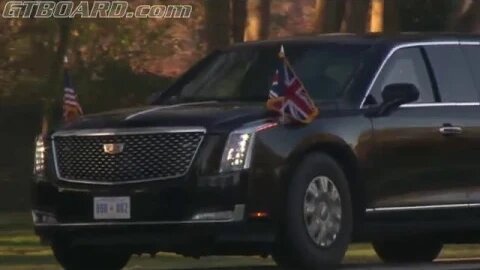 US President Donald Trump limousine, motorcade and aircraft and Secret Service. Discipline!