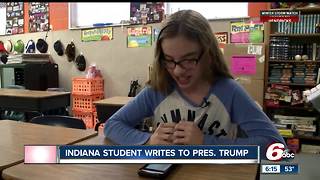 Indiana student writes letter to President Trump