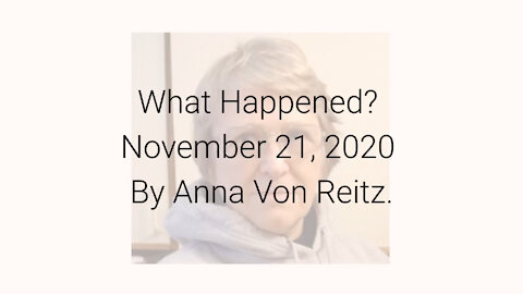 What Happened? November 21, 2020 By Anna Von Reitz