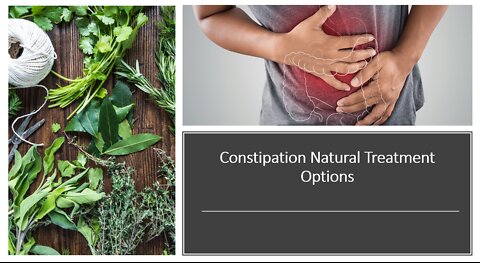 Constipation Natural Treatment Options