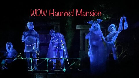 Haunted Mansion queue and ride through!