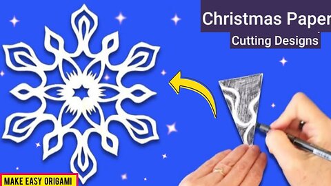 How to make Snowflake's out of paper in 5 minutes - Christmas paper cutting Designs #12
