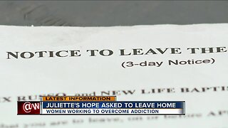 Juliette's Hope asked to leave home