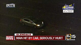 Man hit by car in Glendale, seriously hurt