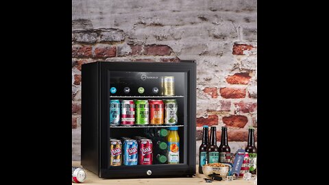 Subcold Super50 LED – Mini Fridge Black | 50L Beer, Wine & Drinks Fridge | LED Light + Lock & Key