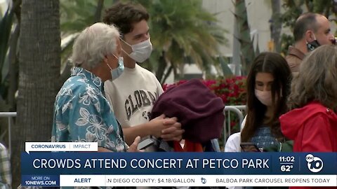Crowds attend concert at Petco Park