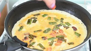 Green Beans Breakfast Omelette Recipe | Granny's Kitchen Recipes