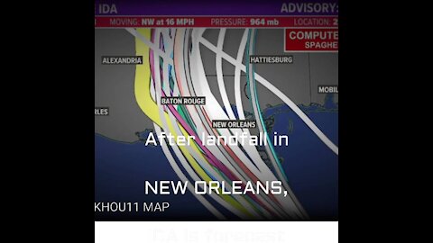 AUG 29-30, 2021 HURRICANE IDA SPAGETTI-CONE MODELS | UN2CT | W8