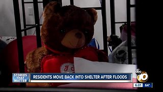 Homeless return to Alpha Project shelter after storm