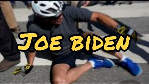 JOE BIDEN falls while riding his bike
