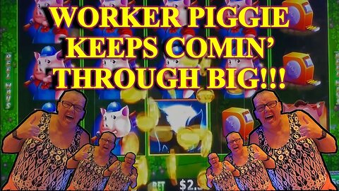 Slot Play - Huff N' More Puff, Lock-it-Link - Worker Piggie Keeps Comin' Through!!!