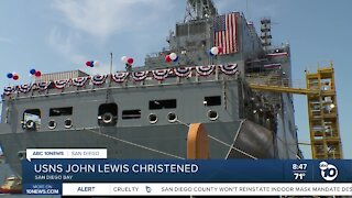 USNS John Lewis christened one year after statesman's death