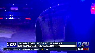 Road rage led to four people being stabbed Monday