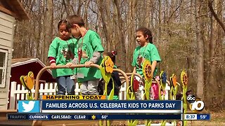 Families across U.S. celebrate kids to parks day.