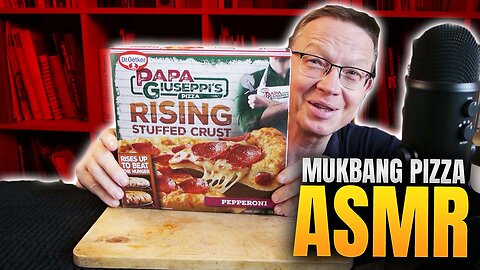 ASMR Mukbang Pizza, a Fun ASMR Eating Pizza Rumble Video, Eating Papa Giuseppi's Pizza Mukbang