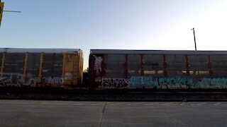 Manifest Train CN 3002 & CN 3116 Locomotives Eastbound In Ontario