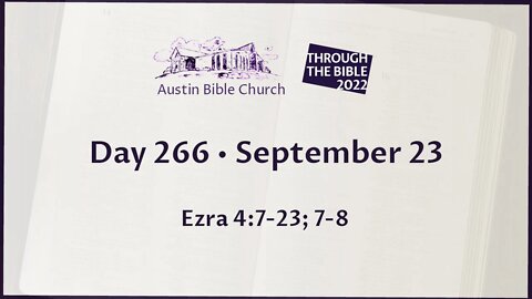 Through the Bible 2022 (Day 266)