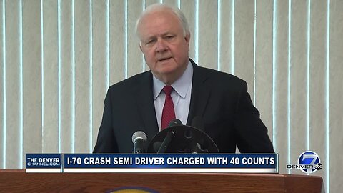 Full news conference: Prosecutors announce 40 counts against driver in deadly I-70 crash, fire