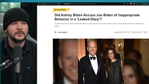 Ashley Biden CONFIRMS DIARY IS REAL, Snopes Updates Article Saying About Inappropriate Showers