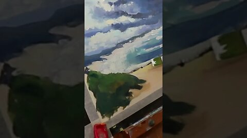 How to Paint a Stormy Sky and Beach Scene in Acrylics (Step-by-Step Tutorial for Beginners)