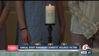 Domestic violence victims speak out at Indianapolis awareness event