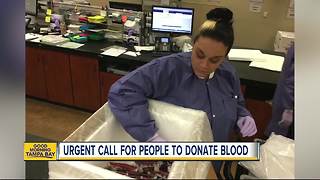 Blood donations needed to help victims of Hurricane Harvey