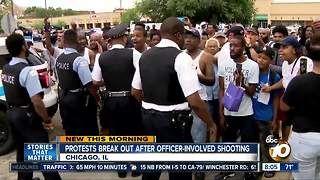 Protests break out after officer involved shooting