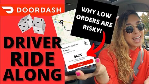 DoorDash Driver Ride Along Food Delivery | Risky Low Orders | (Part 1)