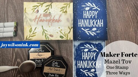 Mazel Tov Stamp Set 3 ways