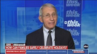 Fauci: Unvaccinated Shouldn't Have Thanksgiving With Family