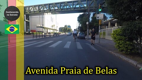 🚴‍♂️🌞 Pedalando por Porto Alegre, avenida Praia de Belas.