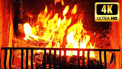 BEAUTIFUL FIREPLACE 4K 🔥 Awesome Crackling Fire Sounds & Burning Fireplace 🔥 Christmas Fireplace