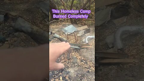 #homeless Camp #burned completely #homelessness #fire #abandonedplaces #camping