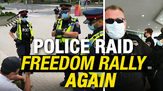 Hamilton Freedom Rally RAIDED by police; everyone in attendance fined