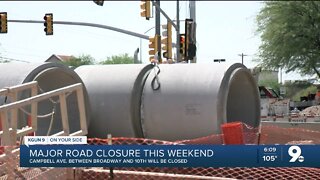 Storm drain installation closes stretch of Campbell Avenue, north Broadway