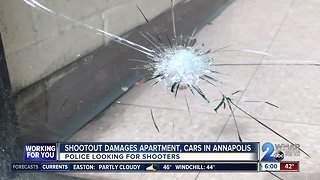 Bullets riddle apartment windows, doors, cars in Annapolis complex