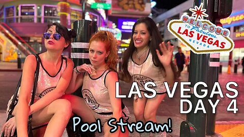 Las Vegas Day 4! Pool Stream! Chrissie Mayr, Lila Hart, Keanu Thompson!