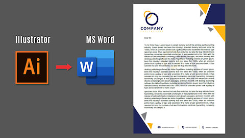 How to Convert Letterhead Design From Illustrator to Word Document
