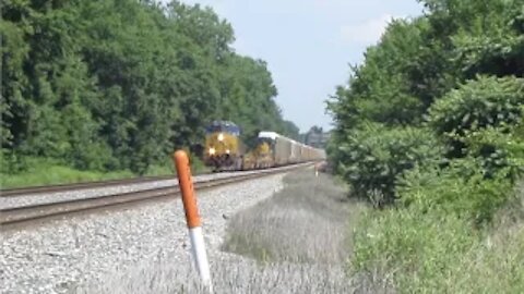 CSX Q137 Intermodal with Autorack Train From Sterling, Ohio 7/4/2020